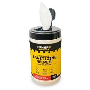 Yellow and Black Sanitizing Wipes Container